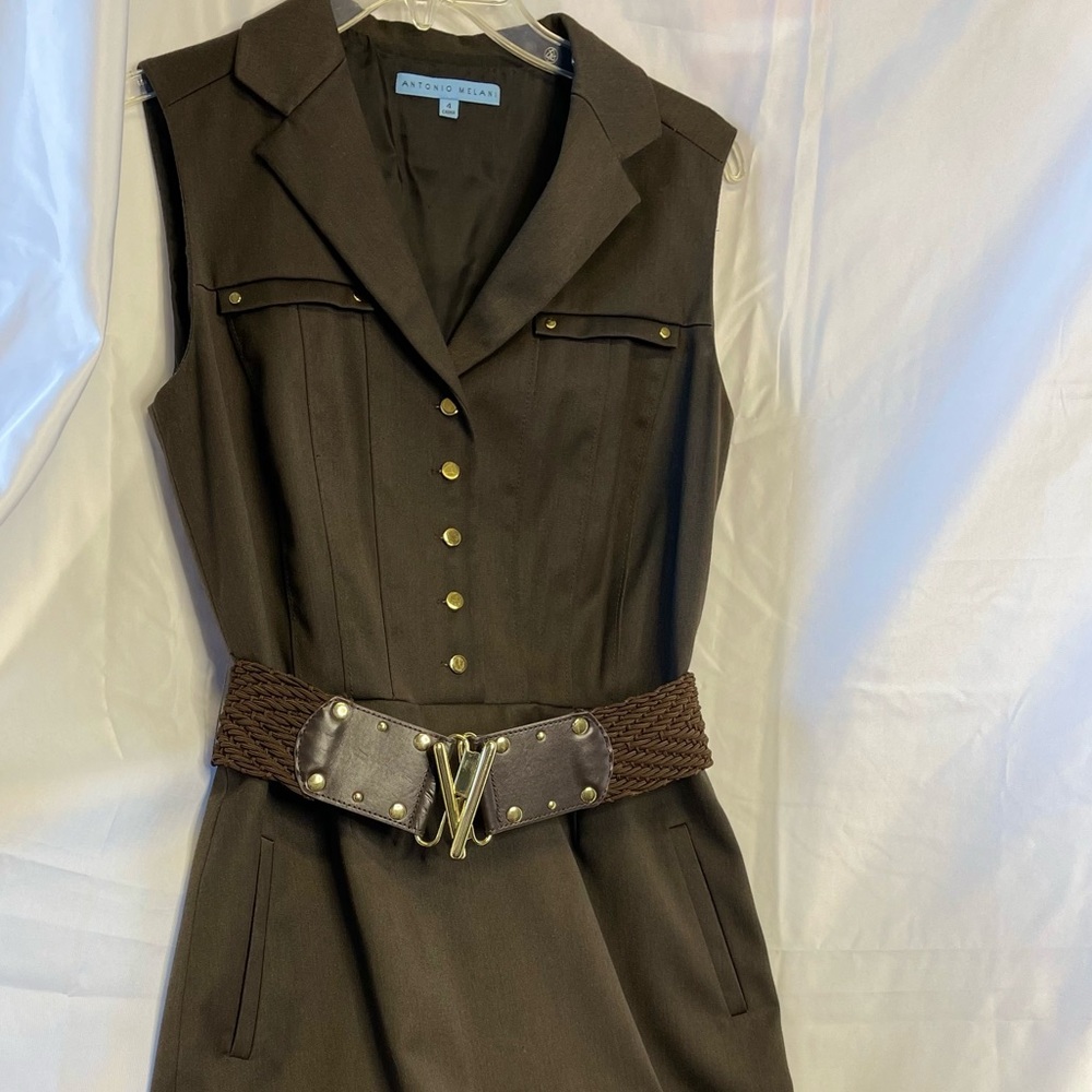 Antonio Melani sleeveless belted dress